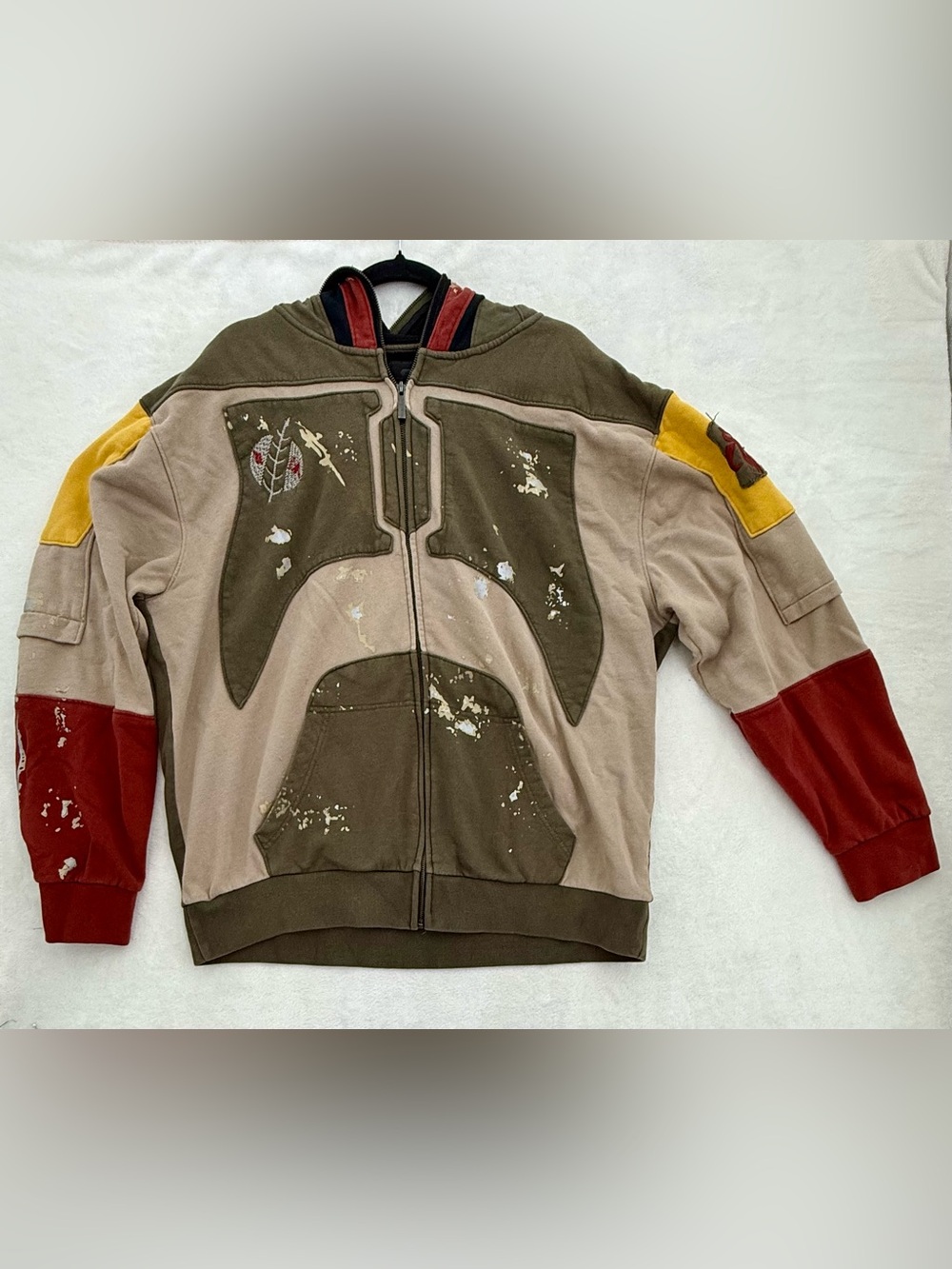 VINTAGE MARC ECKO STAR WARS BOBA FETT FULL ZIP HOODIE XXL 2X HOODIE SWEATSHIRT
